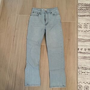 A&F ankle straight high rise jean